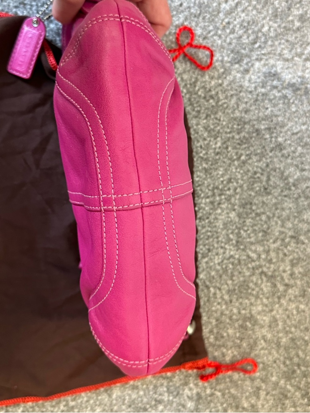 Vintage Y2K RARE Coach 9541 Soho Shoulder Bag, Pink Leather - Picture 10 of 15